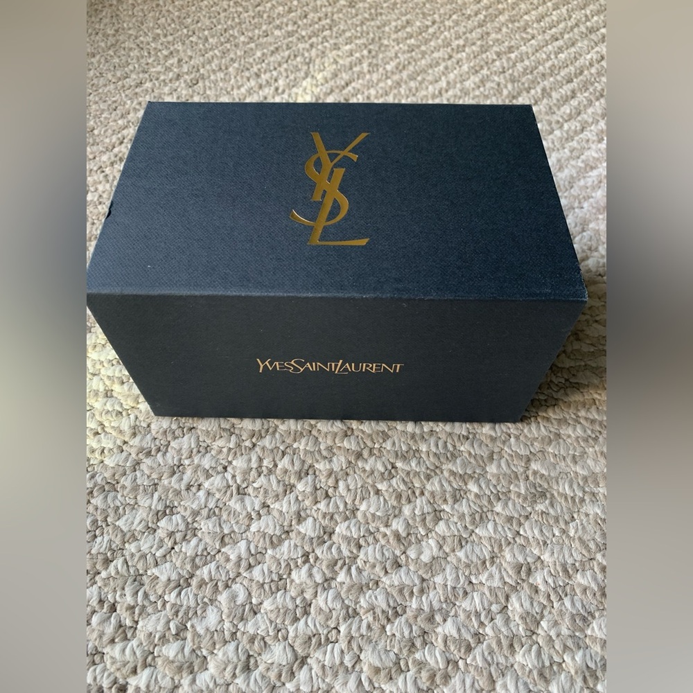 Yves Saint Laurent, EMPTY, new, clean Black Gift Box with filler 9.5x7.5x4 in